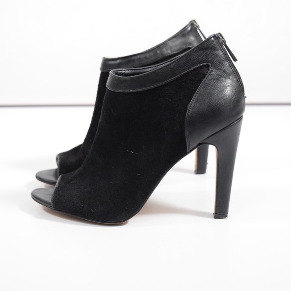 BCBGeneration Shoes - BCBGenration Suede Leather Peep-Toe Booties